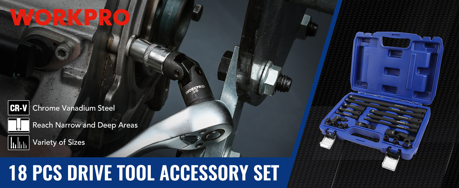 18-Piece Drive Tool Accessory Set
