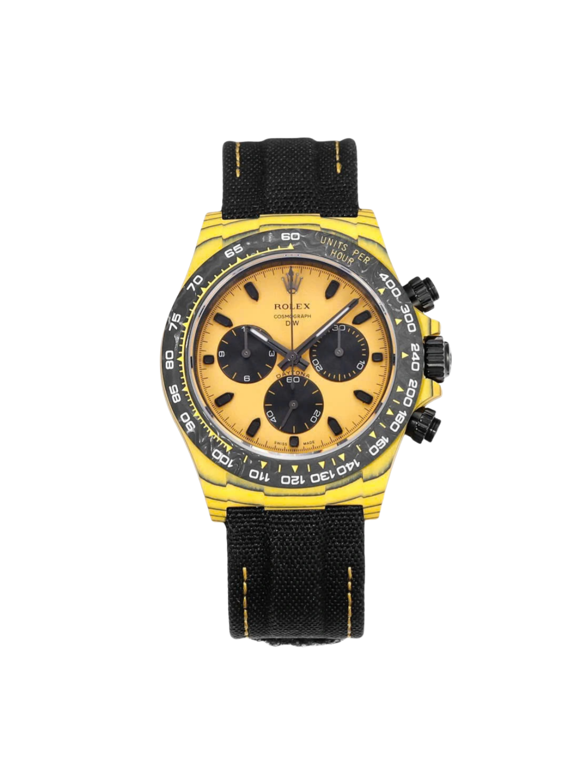 Rolex Cosmograph Daytona DIW Carbon Yellow “BUMBLEBEE” 40mm Replica 1:1 – Top Quality Version