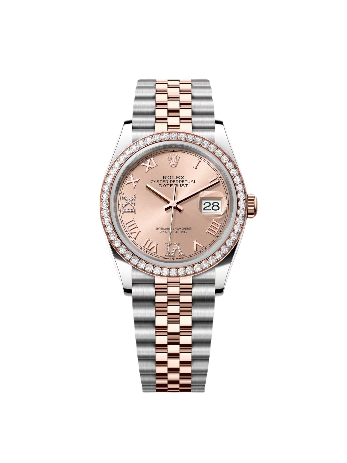 Rolex Datejust 36mm 126281 Rose Dial Oyster 36mm Bracelet