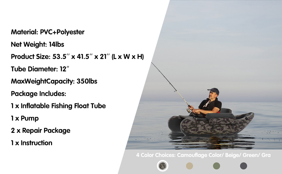 Inflatable Fishing Float Tube