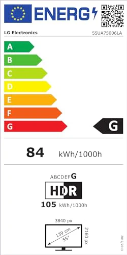 LG 55UA75006LA TV 55 Zoll (139 cm) 4K UHD AI TV (α7 Gen8 4K AI Prozessor, webOS 25, 60Hz) [Modelljahr 2025]
