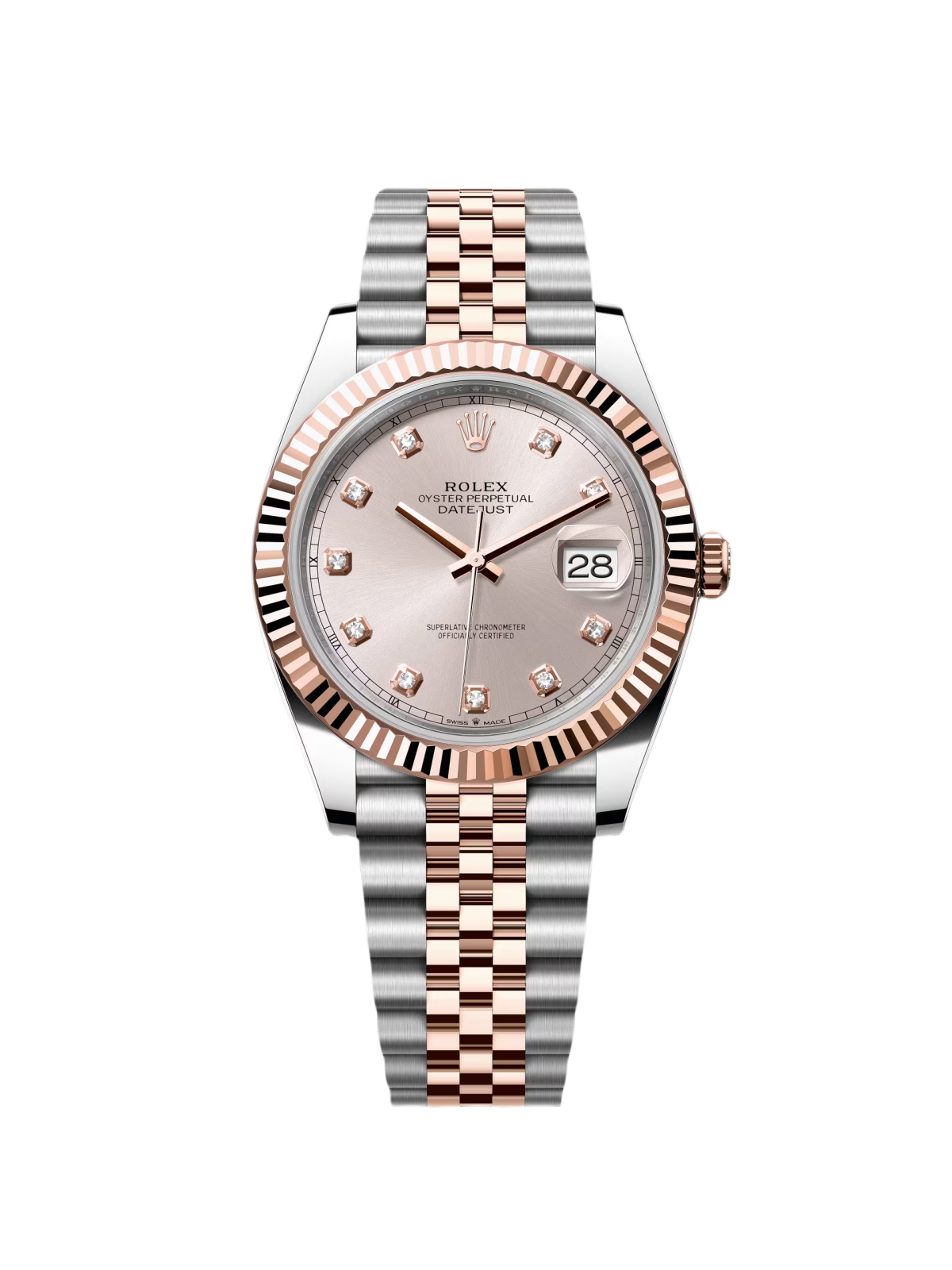 Rolex Datejust 41mm 126331 Sundust Diamond Jubilee Steel and Everose Gold Watch