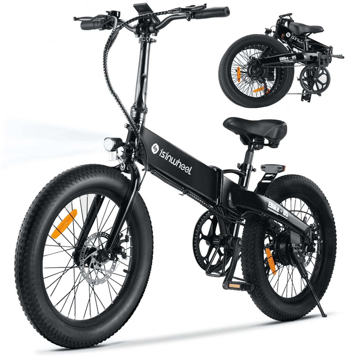 isinwheel U5-W Electric Bike Adult 500W 20MPH Max Range 45+ Mile E Bike 20