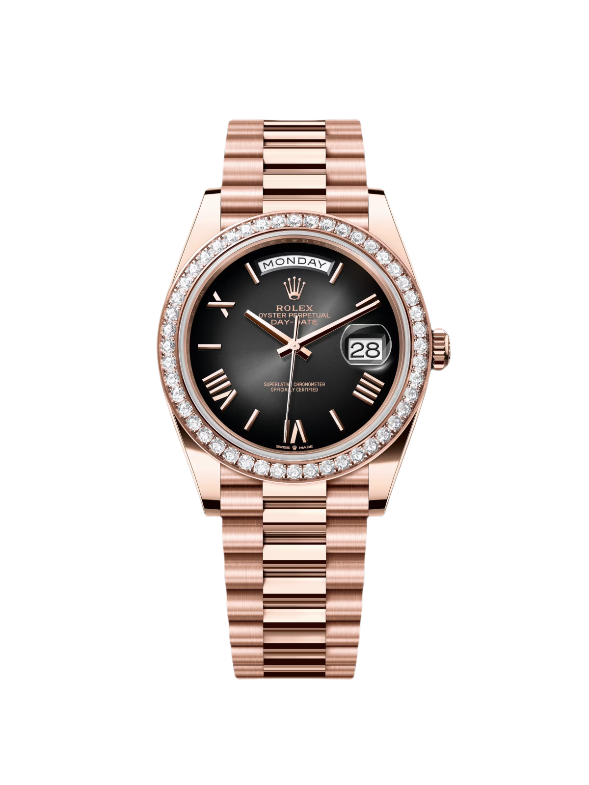 Rolex Day-Date 40mm Slate Ombré Dial and Diamond Bezel 228345rbr-0025