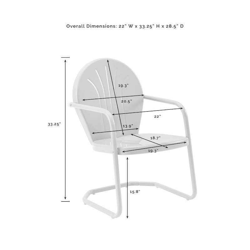 Crosley Griffith 3-piece Metal Outdoor Armchair Set
