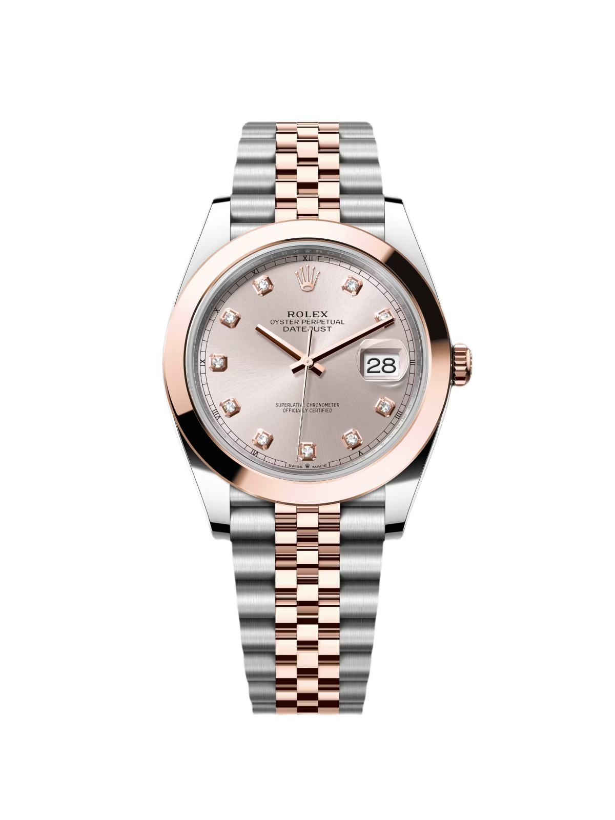 Rolex Datejust 41mm 126301 Sundust Diamond Jubilee Steel and Everose Gold Watch