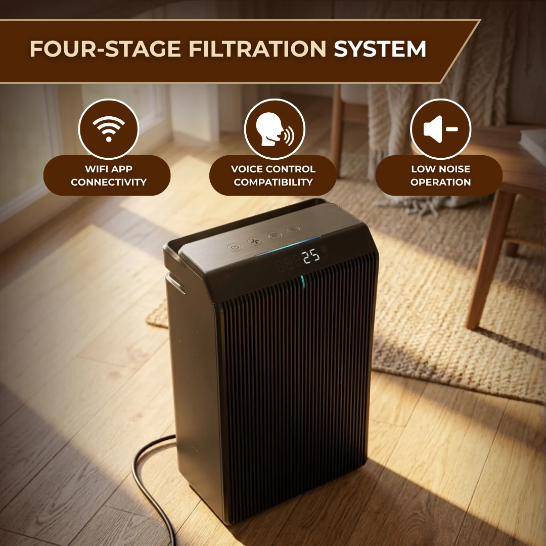 Large Room HEPA Air Purifier with Carbon Filter and Auto Mode