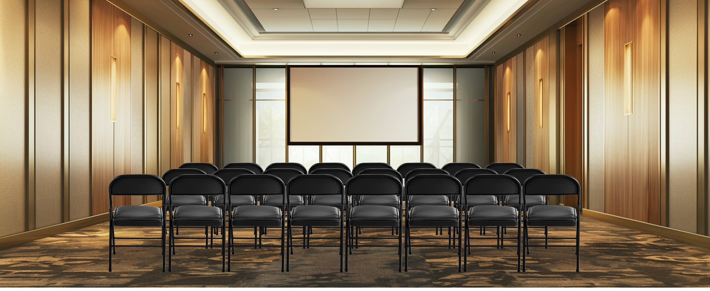 padded folding chairs