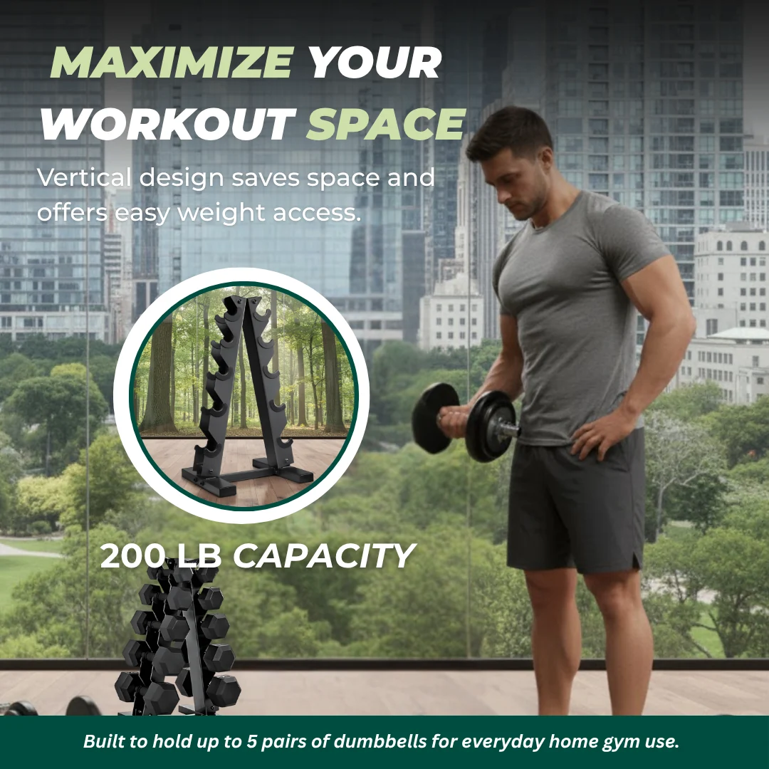 A Frame Dumbbell Rack for Compact Home Gym Storage A Frame Dumbbell Rack for Compact Home Gym Storage