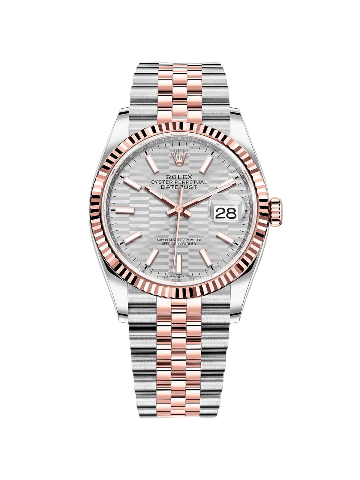 Rolex Datejust 36mm 126231 Silver Fluted Motif Dial Jubilee Bracelet