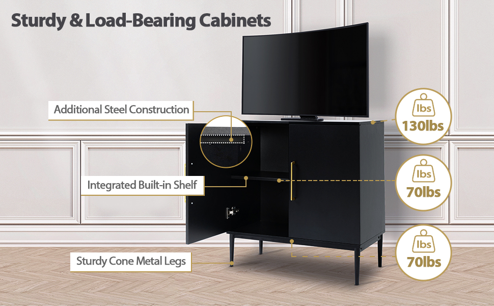 black accent cabinet