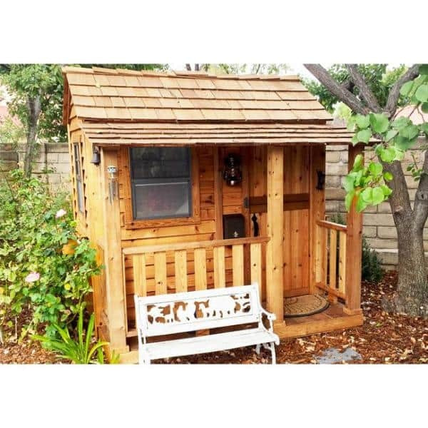 2025 Outdoor Living Today Little Squirt 6 ft. Cedar Playhouse with Windows and Dutch Door