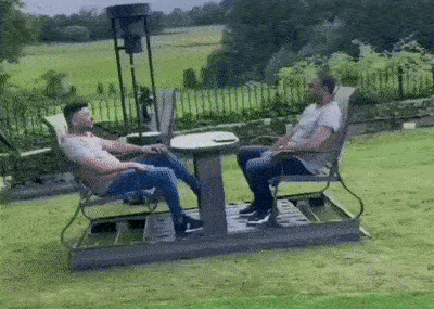 Glider Double Chairs With Table - Double bench and table swinging gazebo set Glider Double Chairs With Table - Double bench and table swinging gazebo set