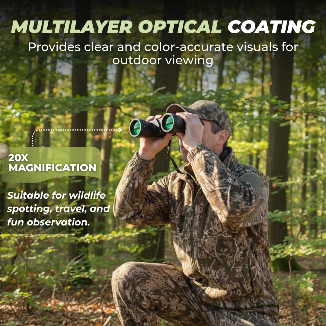Compact Binoculars for Adults with Low Light Vision and Tripod Mount Compatible