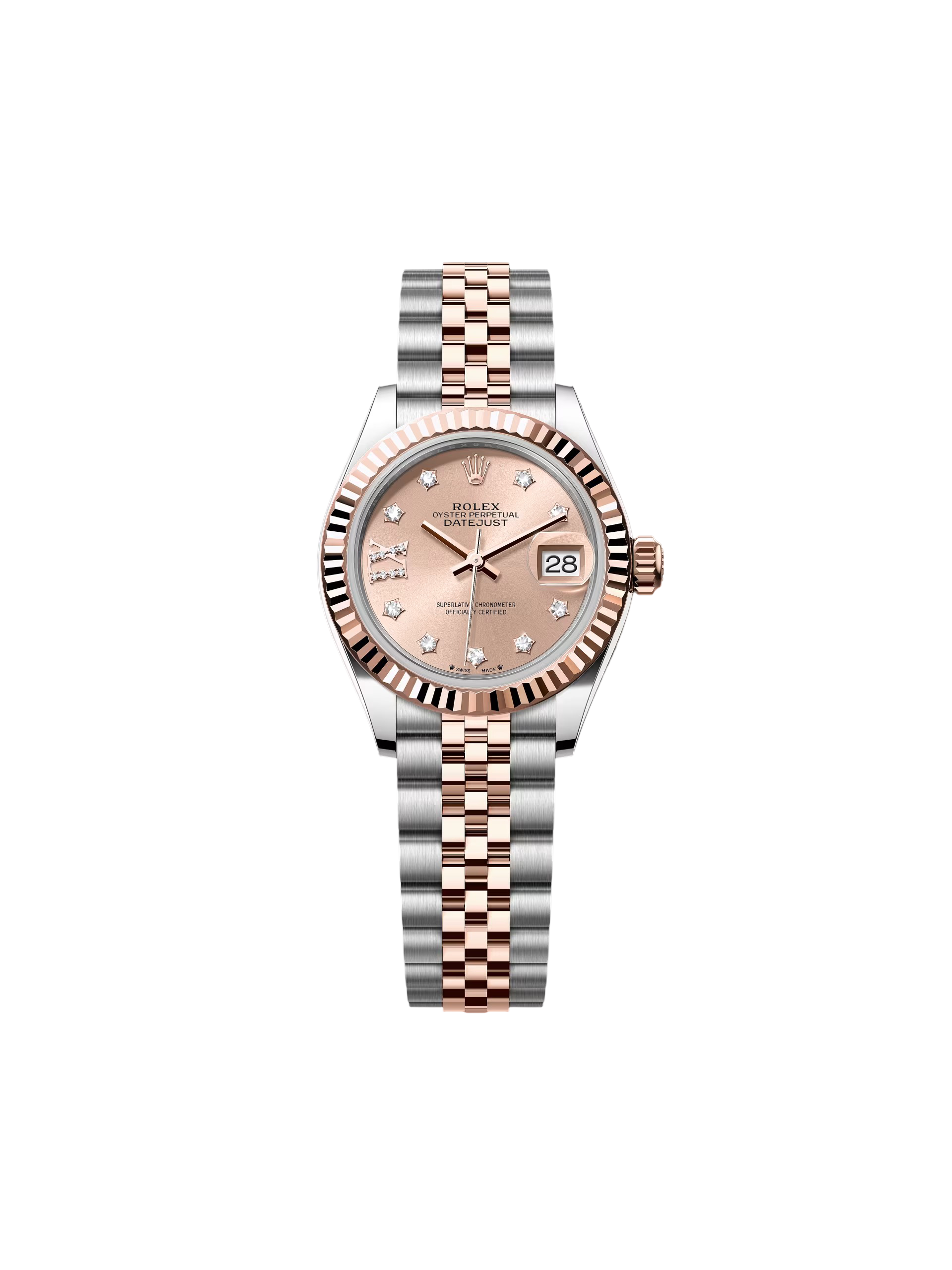 Rolex Lady-Datejust 28mm 279171 Rose-colour Diamond Set Oyster Stainless Steel and Rose Gold