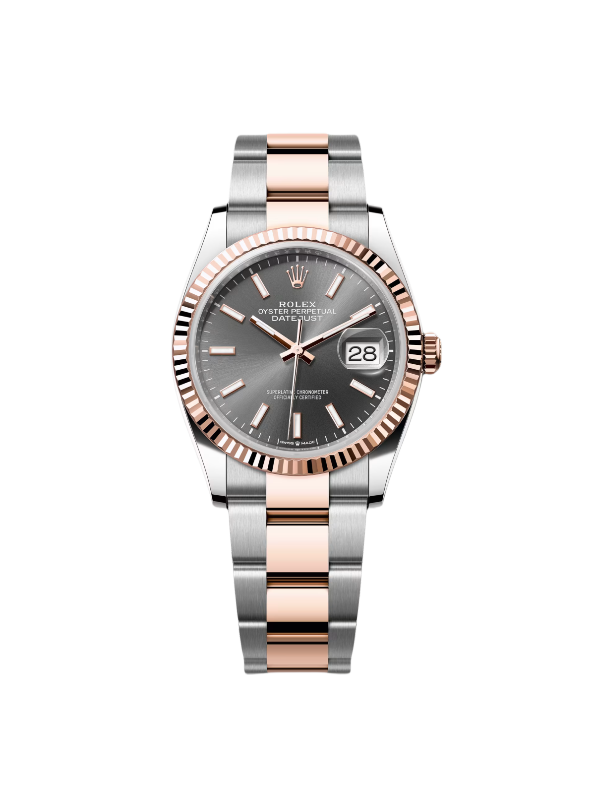 Rolex Datejust 36mm 126231 Slate/Gray Dial Oystersteel and 18K Rose gold Oyster Bracelet