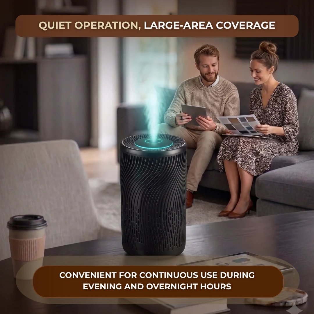 Large Room Air Purifier 1500 Ft² HEPA 360° Airflow with Sleep Mode