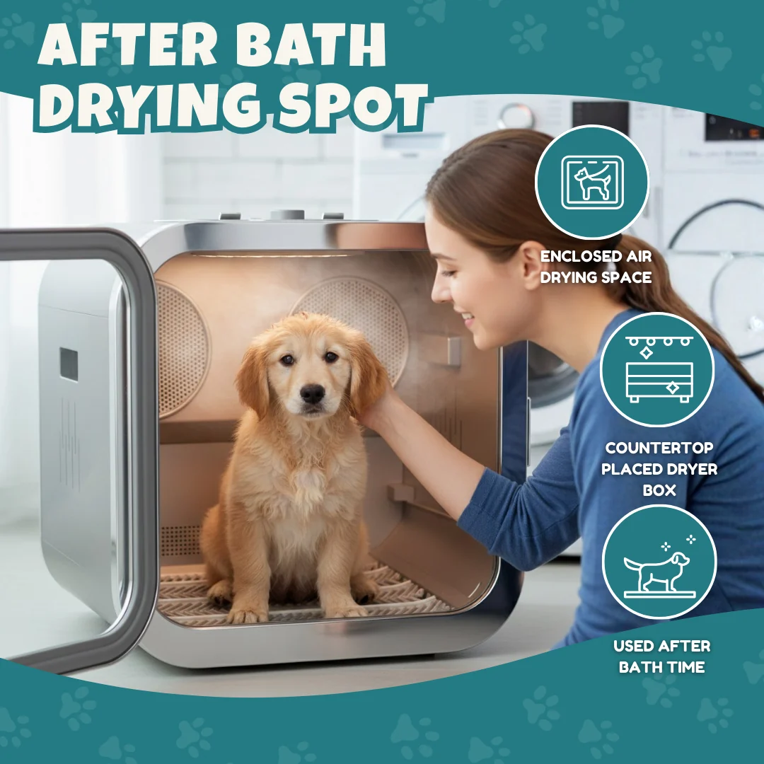 Automatic Pet Dryer Box for Cats and Small Dogs, Temperature Control Automatic Pet Dryer Box for Cats and Small Dogs, Temperature Control