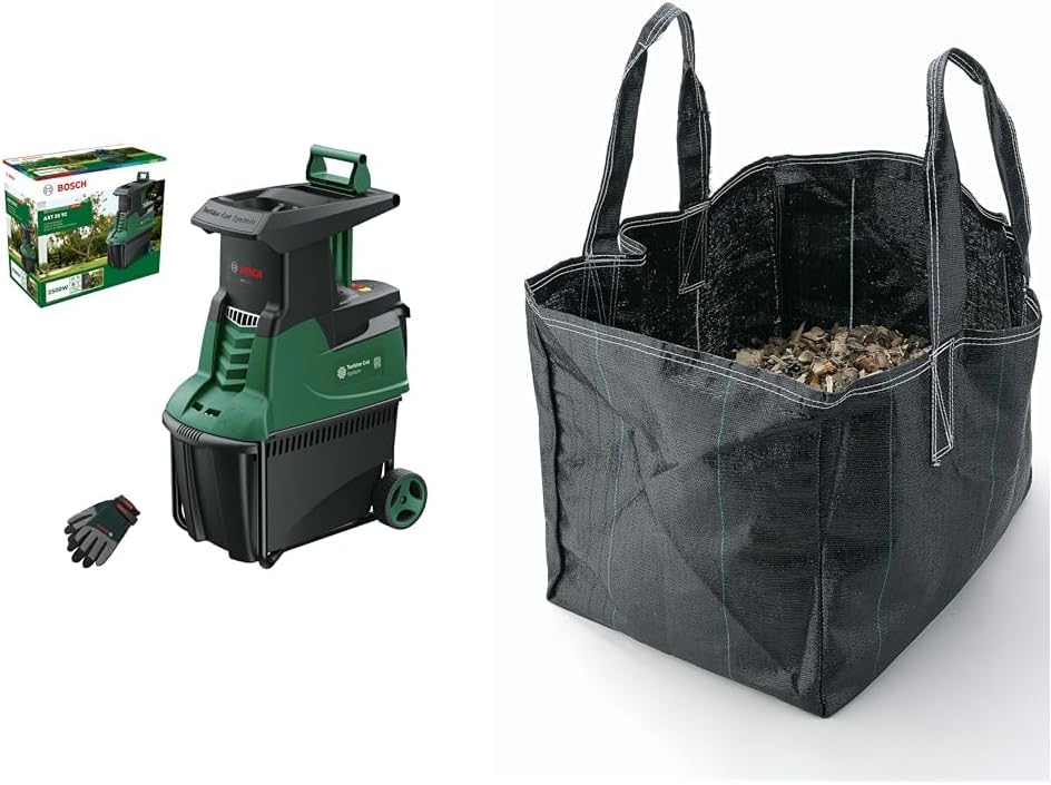 Bosch Turbinenhäcksler AXT 25 TC (2.500 W; geeignet für Holz und harte Gartenabfälle; inklusive Gartenhandschuhe; integrierte Fangbox 53 l; in Karton) –   Edition