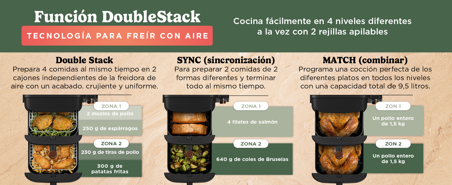 Ninja Double Stack XL Freidora de aire