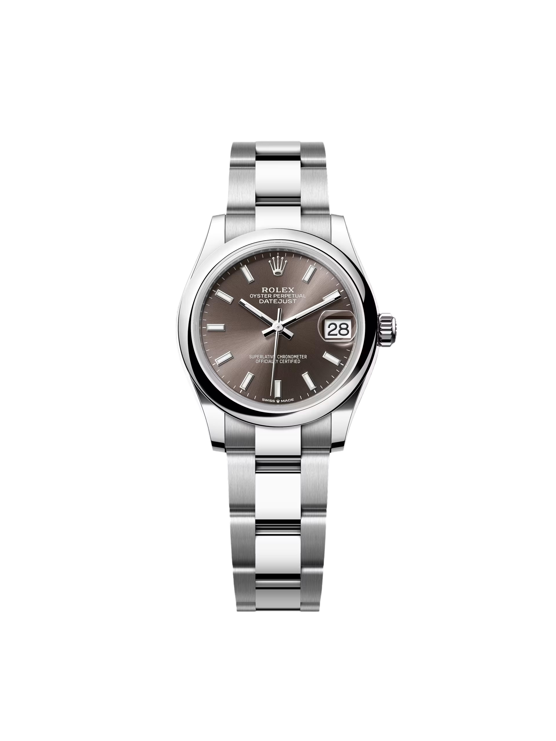 Rolex Datejust m278240-0009/0010 31mm Dark Grey Domed Bezel Oyster Oystersteel