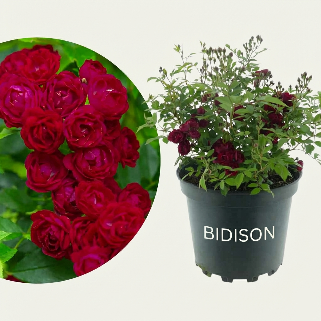 Ramblerrose 'Perennial Domino'® Magentarot