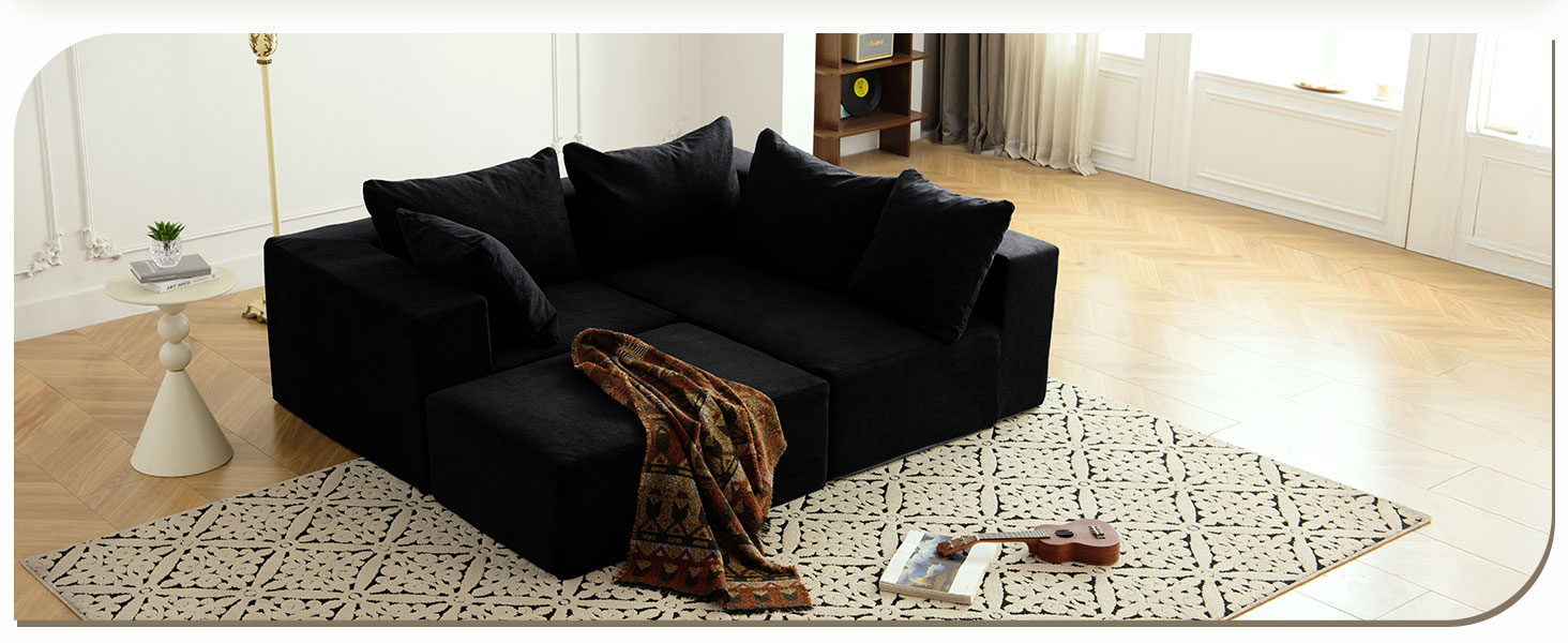 black couches for living room