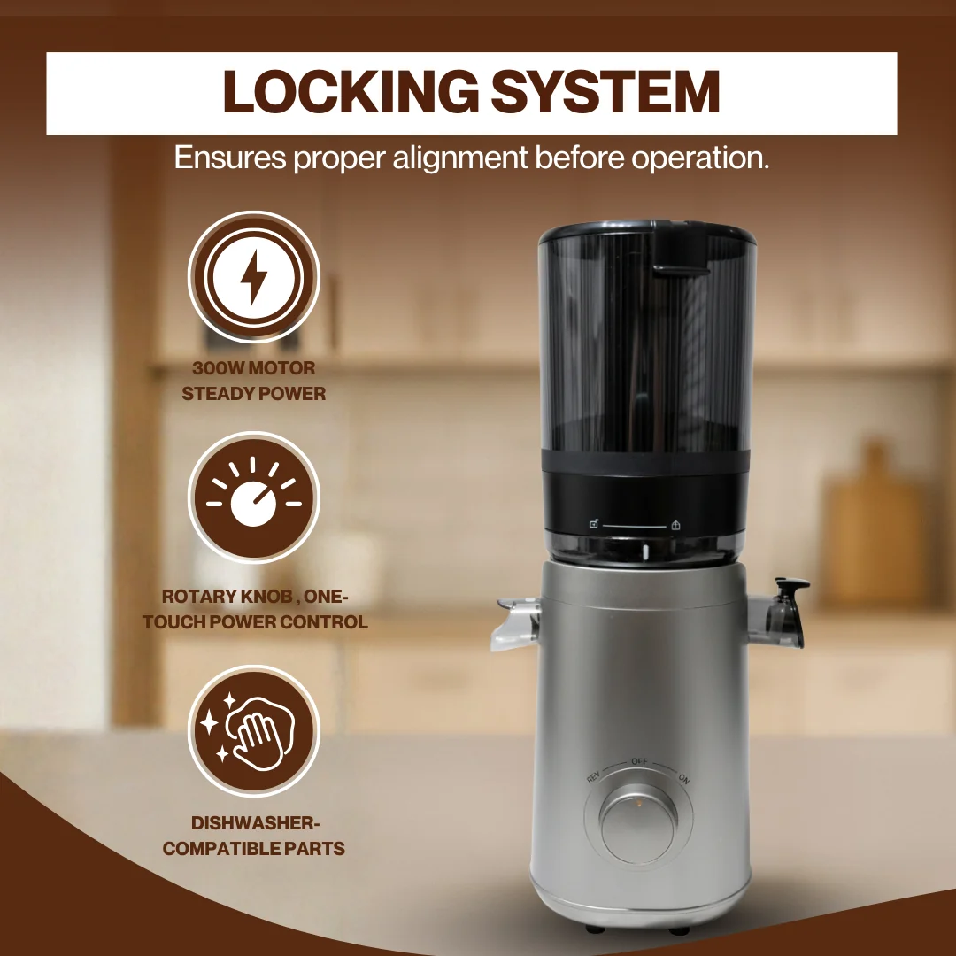 Whole Fruit Cold Press Juicer with 5.8" Feed Chute and 60 oz Hopper Whole Fruit Cold Press Juicer with 5.8" Feed Chute and 60 oz Hopper