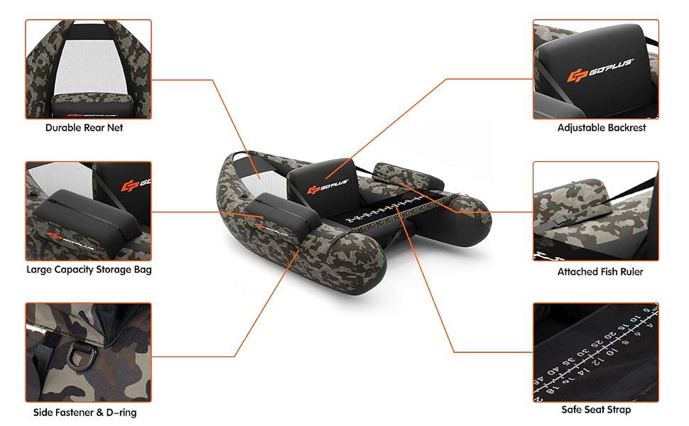 Inflatable Fishing Float Tube