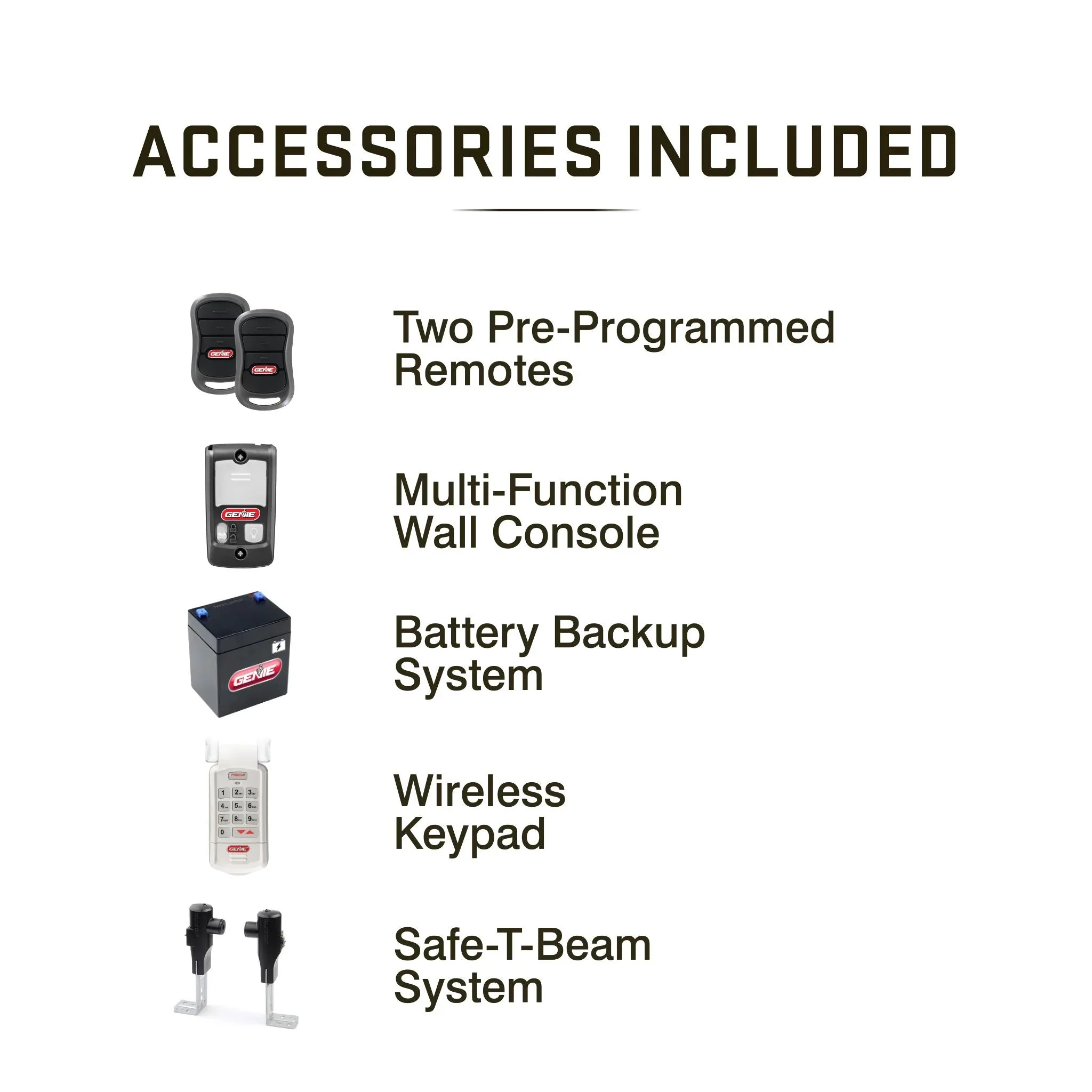 Chain Drive 750 3/4 HPc Garage Door Opener w/Battery Backup - Heavy Duty.