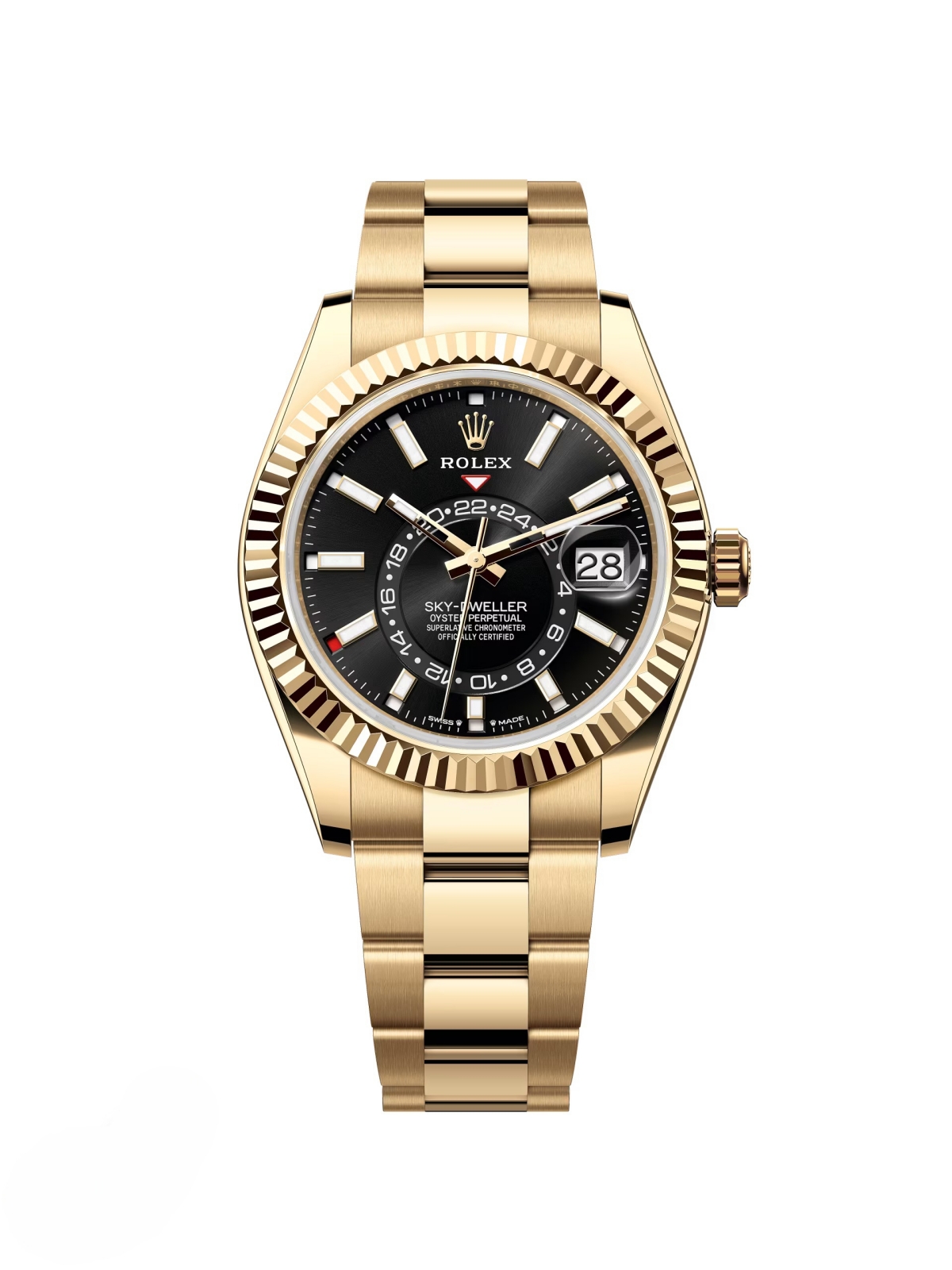 Rolex Sky-Dweller 42mm 336938-0002/0005 Yellow Gold Black Dial Oyster