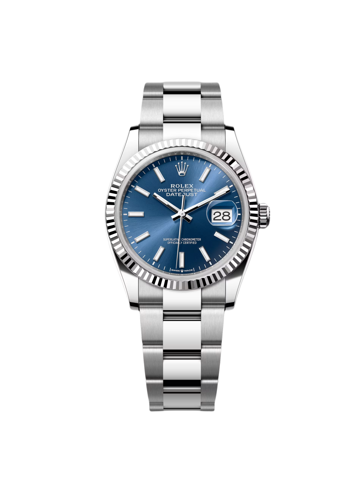 Rolex Datejust 36mm 126234 Blue Index Dial 36mm Oyster Stainless Steel
