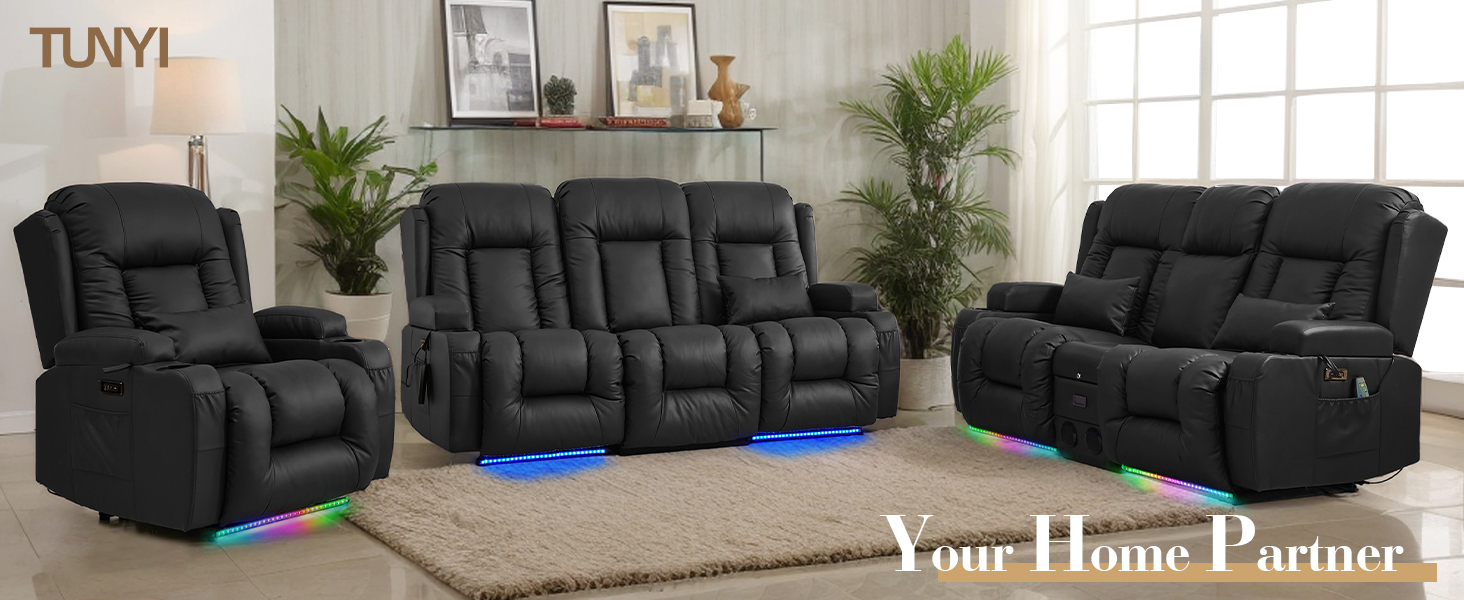 TUNYI power loveseat recliner chair