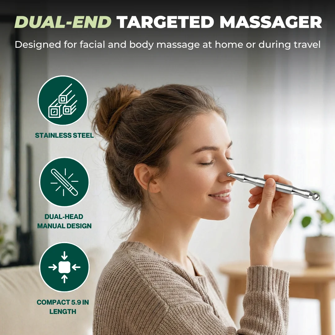 Stainless Steel Acupuncture Pen and Trigger Point Massager Tool
