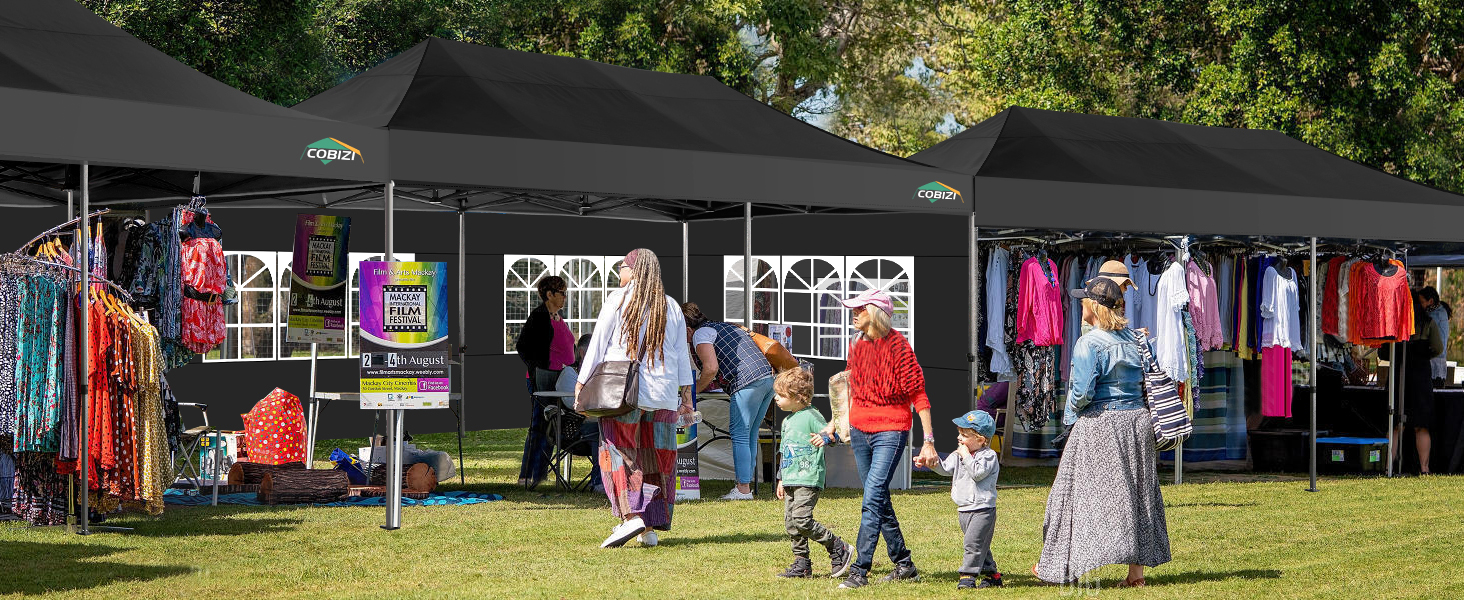 Heavy duty 10x20 commercial pop up canopy with 6 sidewalls