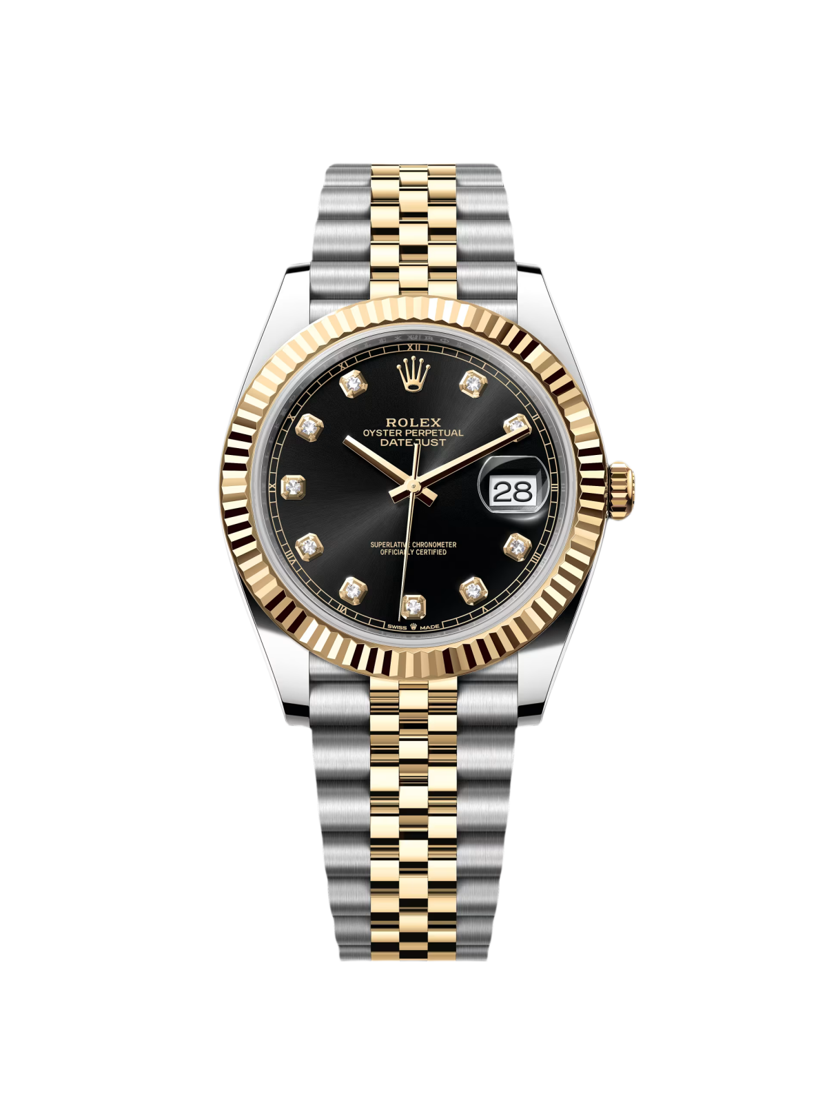 Rolex Datejust 41mm 126333 Black Diamond Jubilee Steel and Yellow Gold Men’s Watch