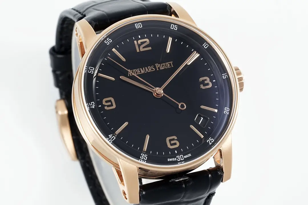 watch Audemars Piguet CODE 11.59 Blue Dial Three-Hand Automatic Watch   Rose Gold and Stainless Steel, 41mm