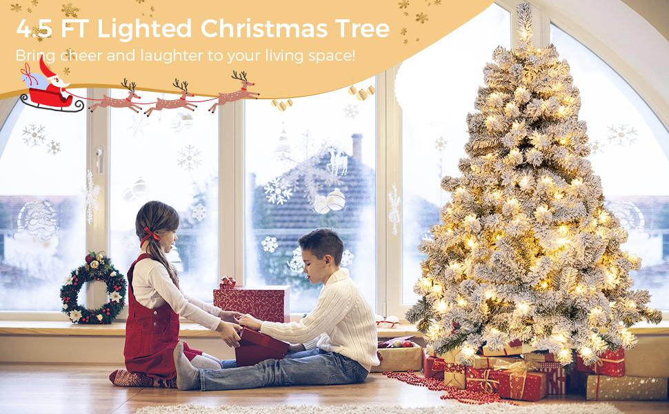 Snow Flocked Christmas Tree