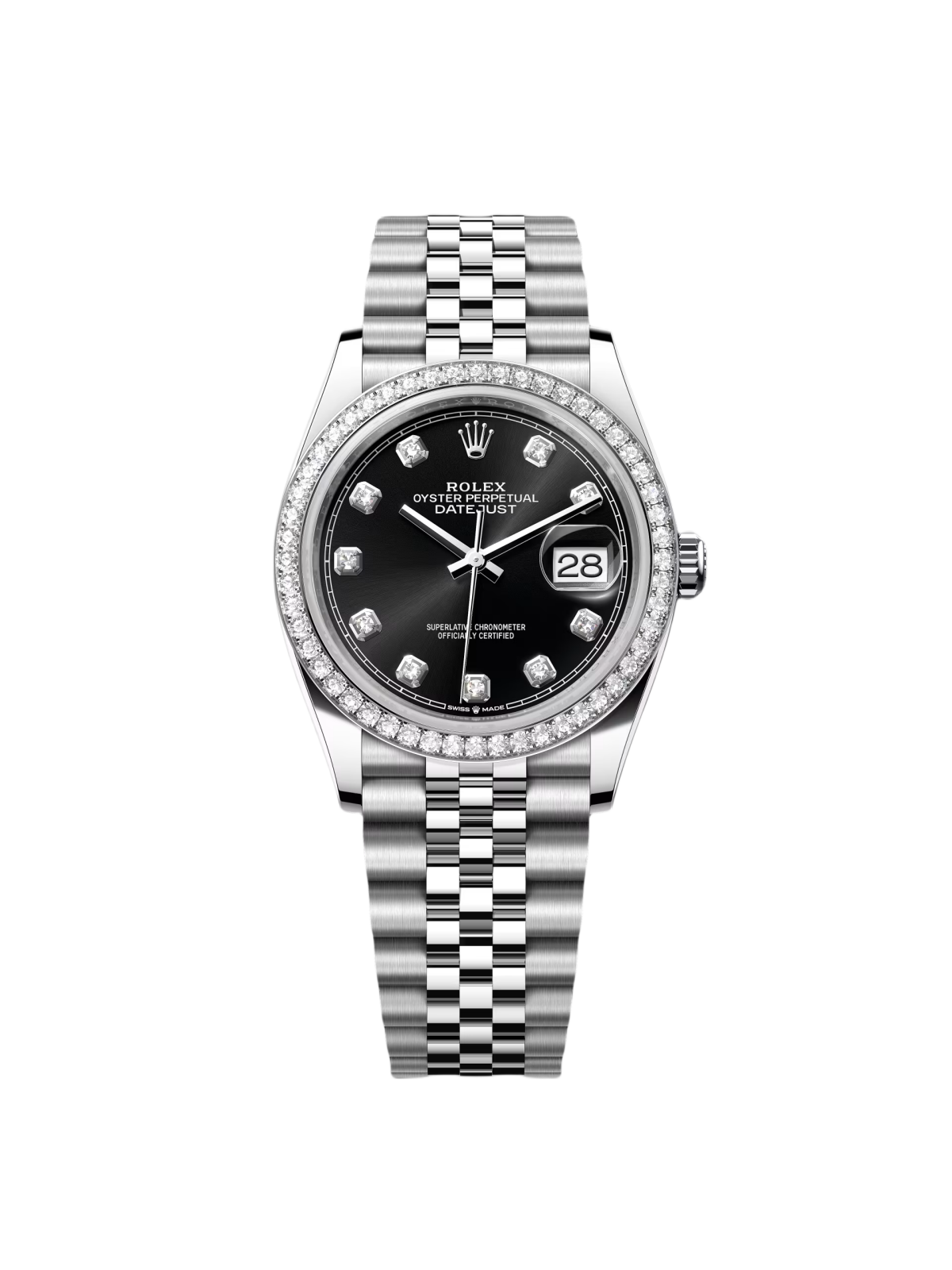 Rolex Datejust 36mm 126284 Black Dial Jubilee bracelet
