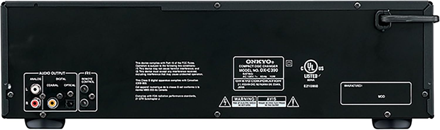 Onkyo DXC390 6-Disc CD Changer, Black