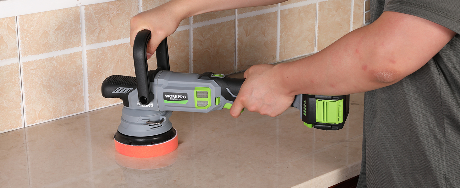 WORKPRO 20V cordless dual action polisher