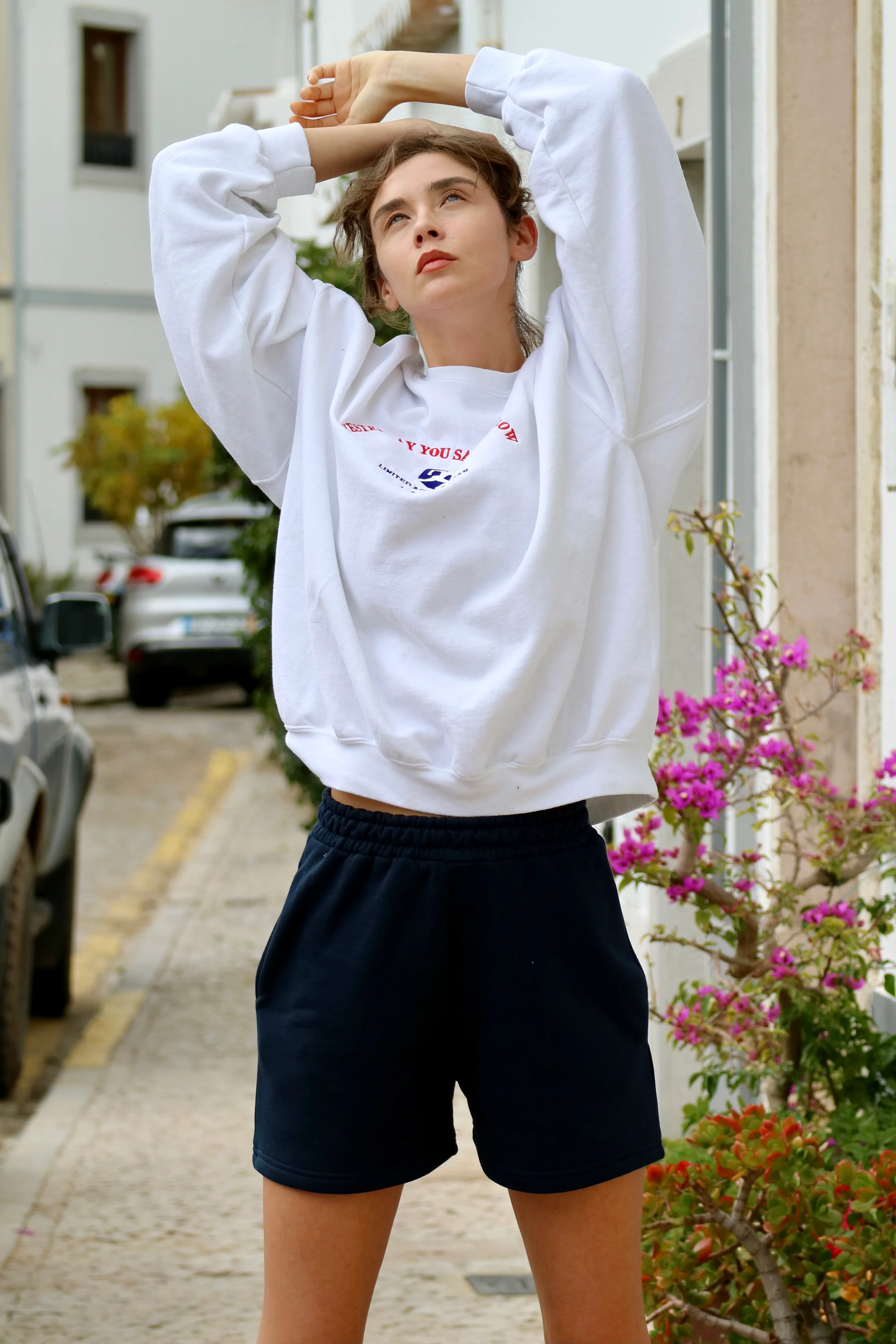 Navy Jogger shorts