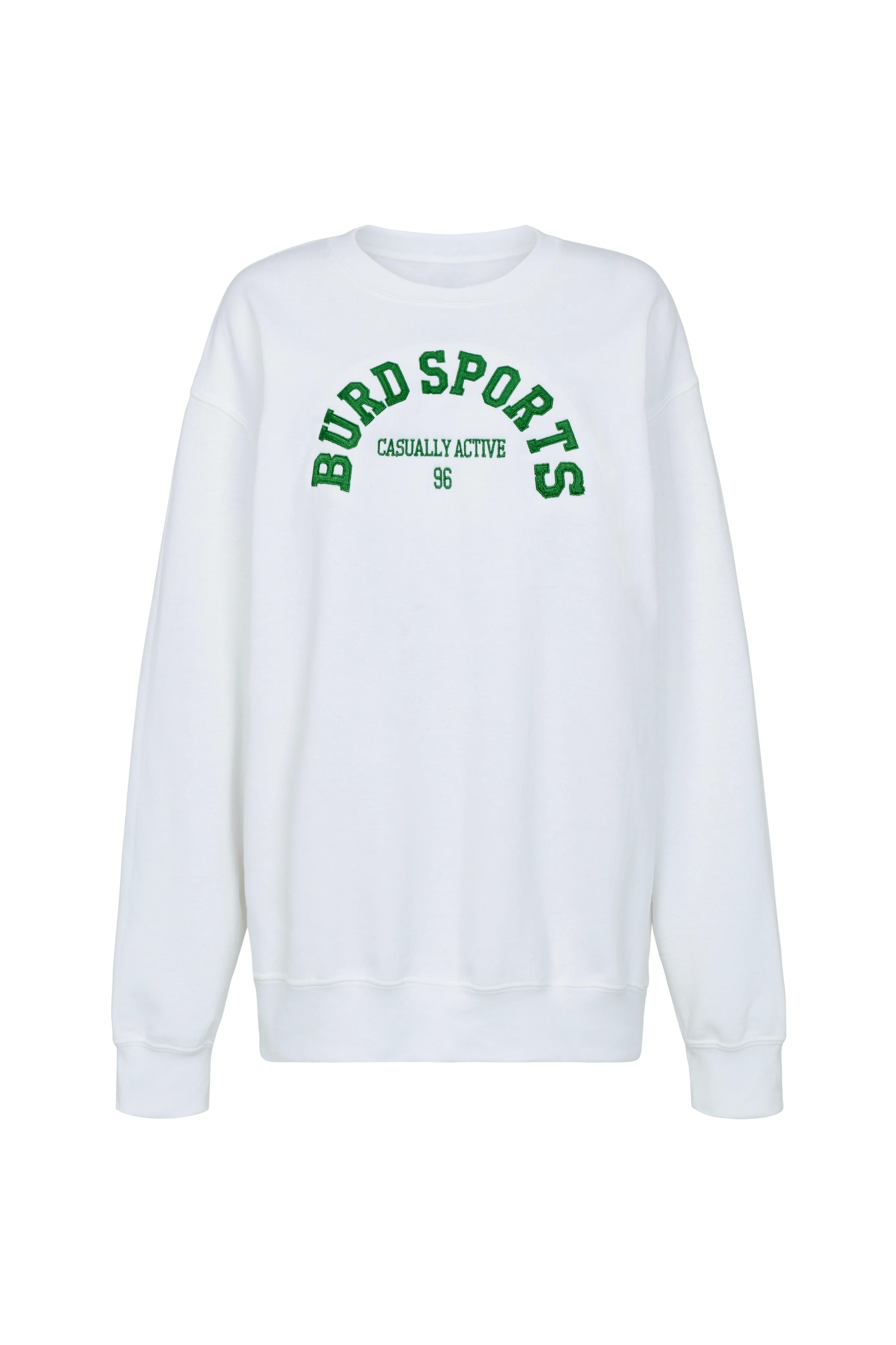 Burd Sports Sweatshirt - White & Green