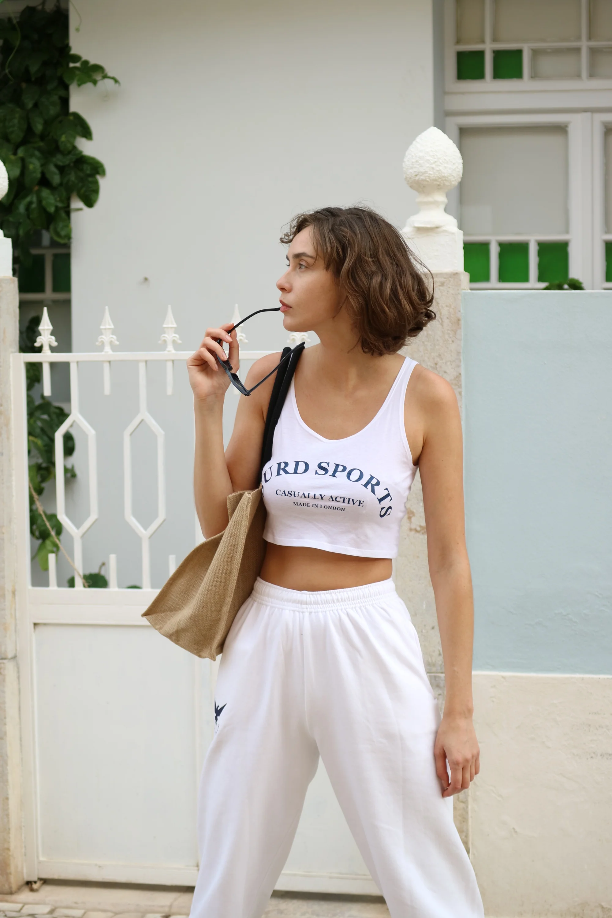 White logo Joggers