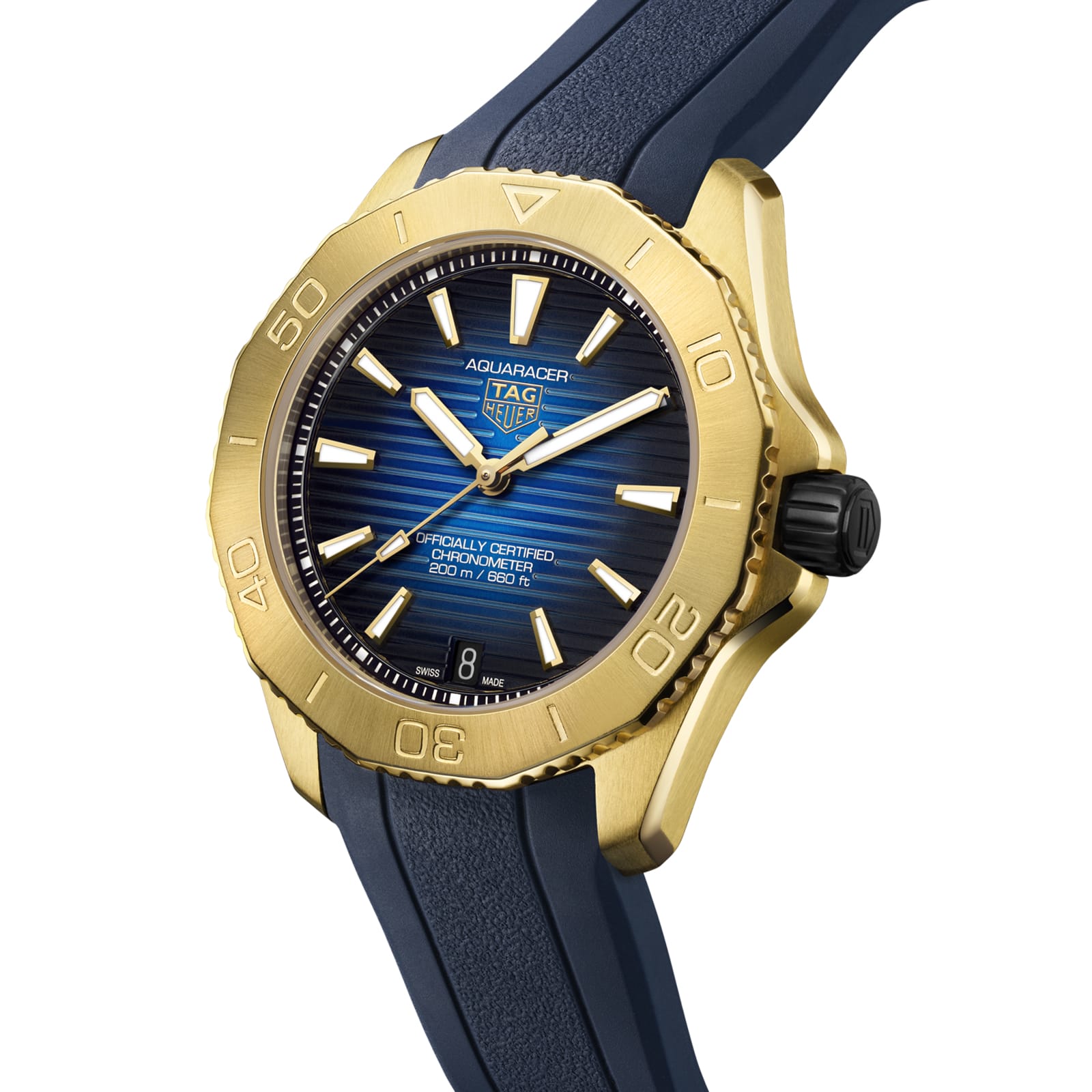 TAG Heuer Replica Watch Aquaracer Professional 200 Date Automatic 40 mm 18K 3N Yellow Gold - Imitation-watches