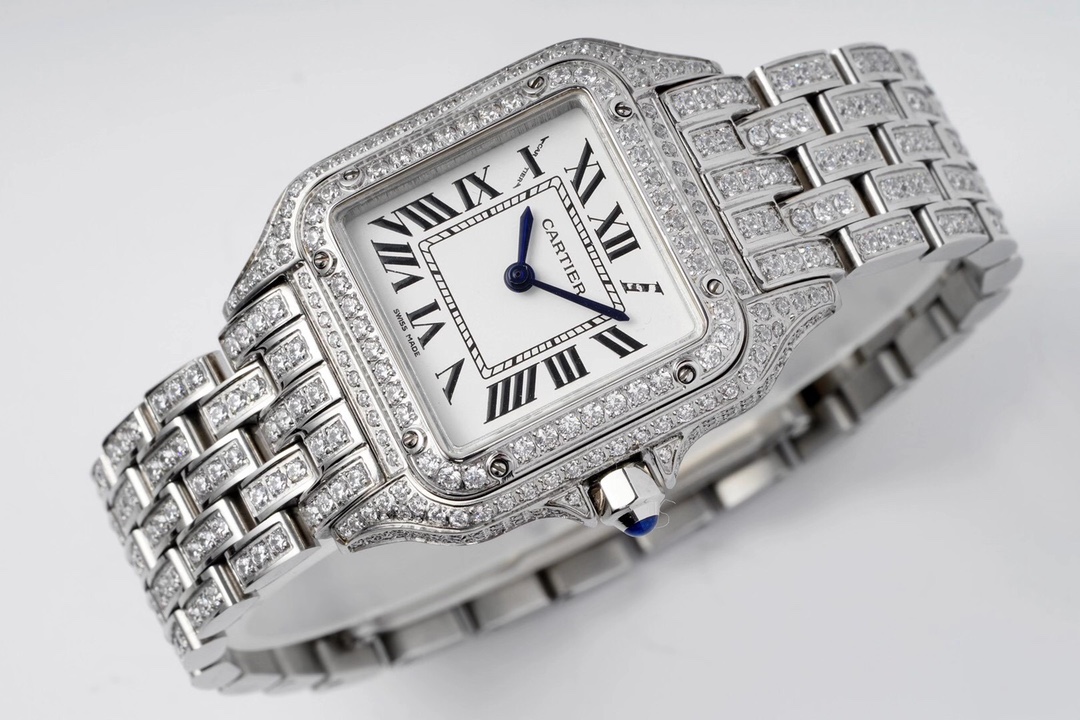 Cartier Cheetah Full of Diamonds Ladies 37MM-White Gold - Imitation-watches