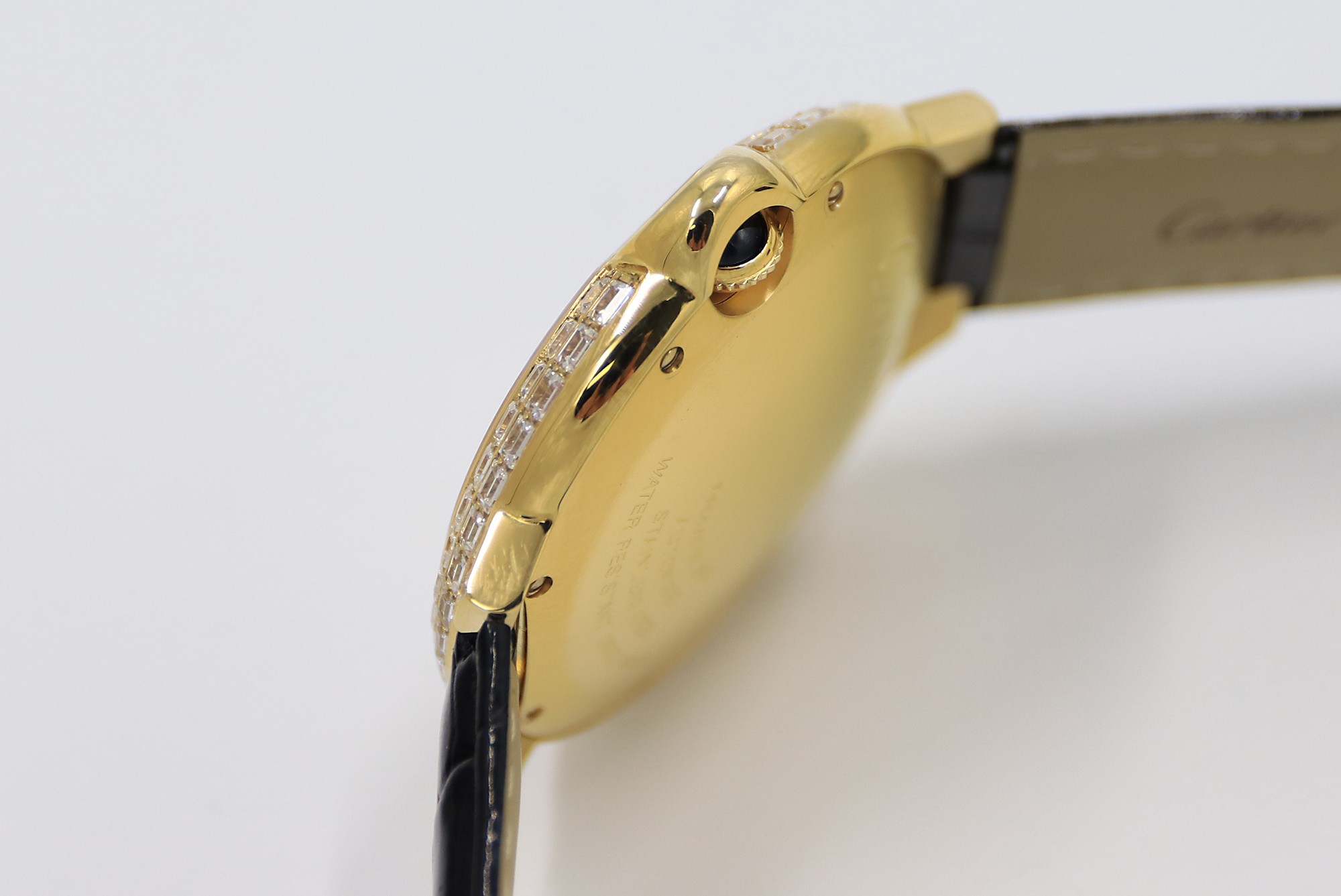 Cartier Blue Balloon Square Diamonds Sky Star Watch - Gold - Leather - Imitation-watches