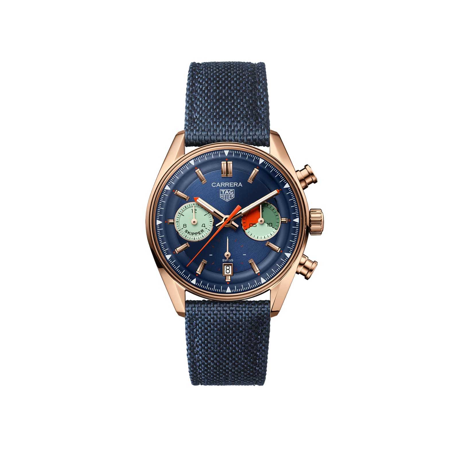 TAG Heuer Replica Watch Carrera Chronograph Skipper Automatic 39 mm Gold 5N - Imitation-watches