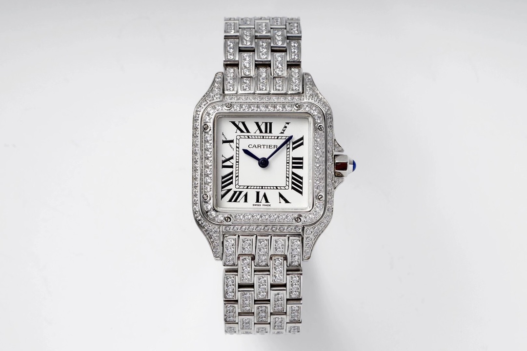 Cartier Cheetah Full of Diamonds Ladies 37MM-White Gold - Imitation-watches