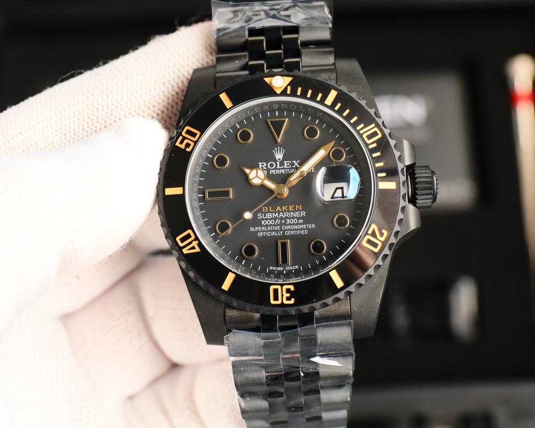 Rolex Dark Legend Submariner - DLC Blackened Finish - 40MM - Gold - Imitation-watches